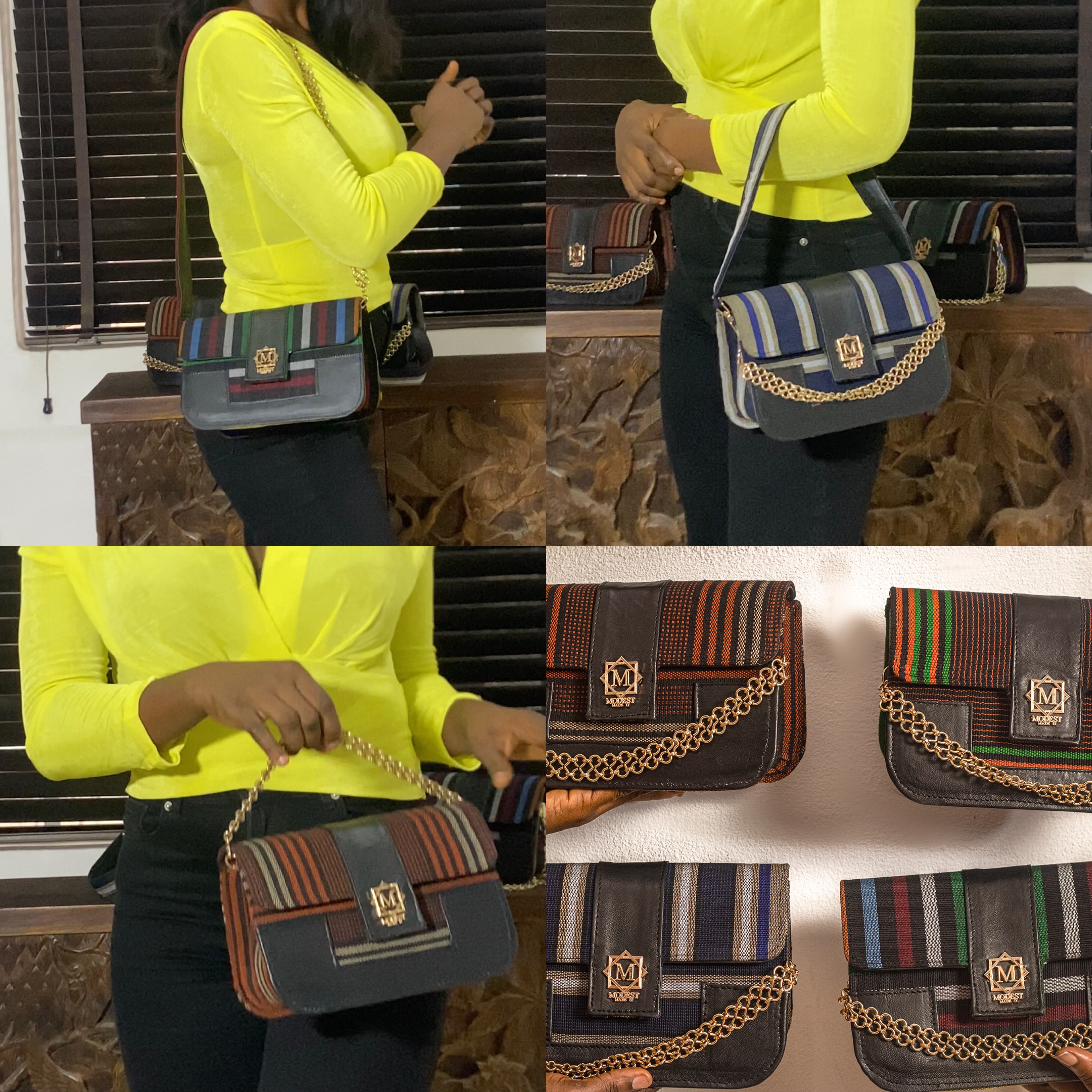 MMA Handcrafted Leather and Aso Oke Bag – African Heritage