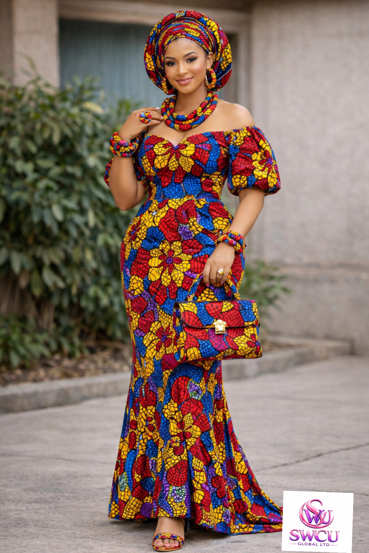 Mide Women's Flared Skirt Two-Piece Set | Buy African Fashion | Sokofa